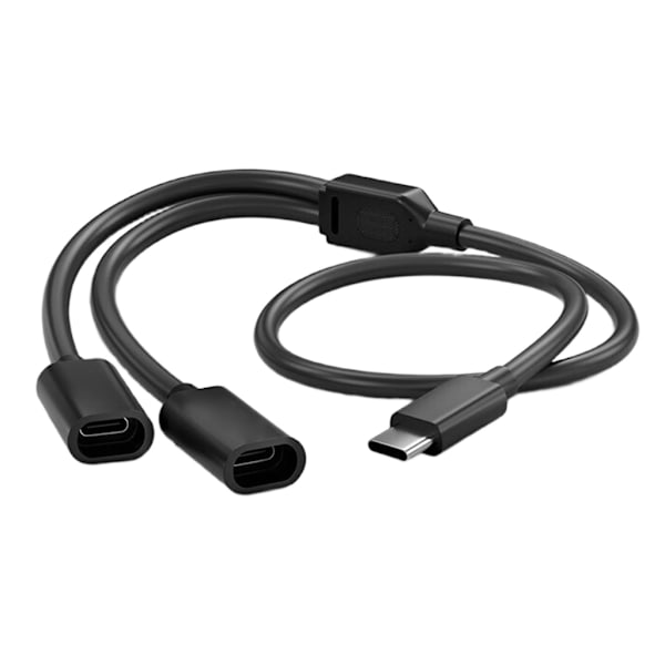 Dubbel Solpanel Laddningskabel Typ C Splitter Stöd OTG 480Mbps Data