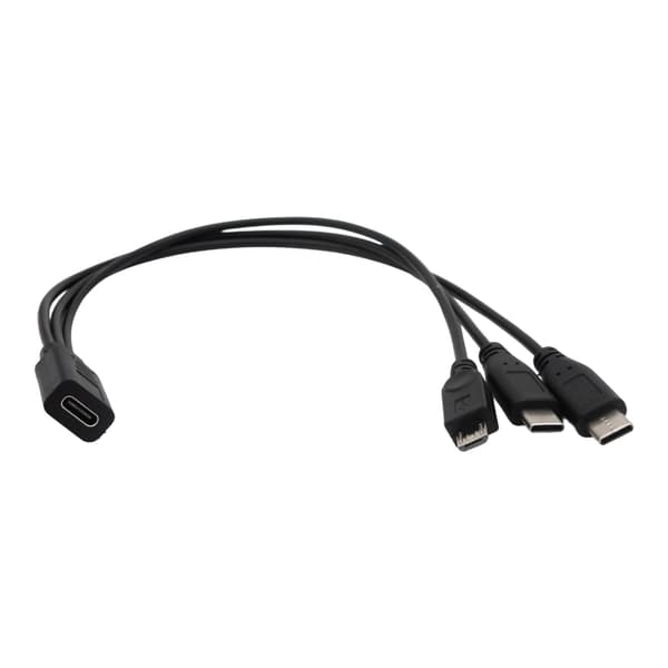 USB C ladekabel for flere enheter, hurtiglading, 480 Mbps dataoverføringskabel