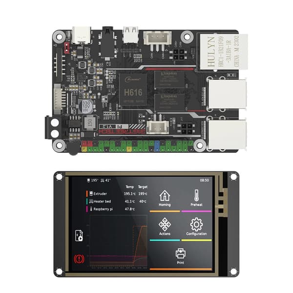 3D-skriver Pi V1.2 + TFT35 SPI V2.1 64-bit ARM CortexA53 1,5 GHz prosessor
