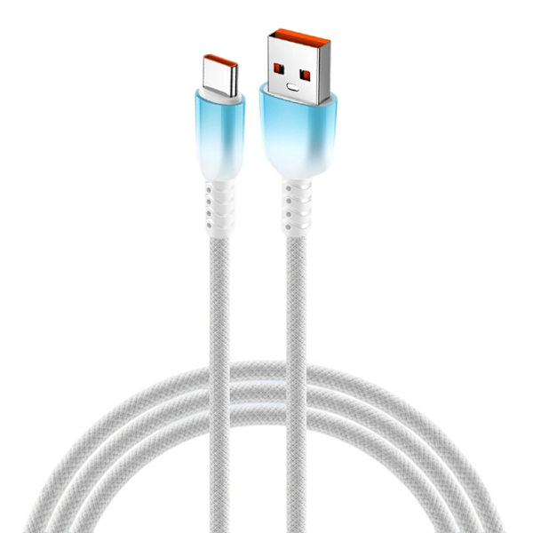 Snabbladdande Gradient USB C-kabel Kort Flätad Nylon