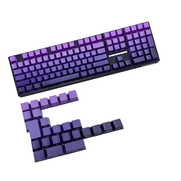 134 stk. Double Shot Keycaps Egendefinerte Keycap-sett Dye Sub Sidebelyste Bakbelyste Keycaps