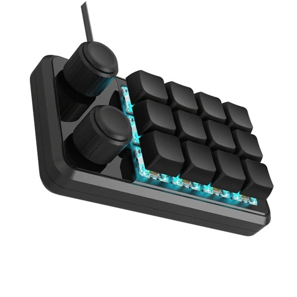 Programmerbar mekanisk makropude med 12 taster og Type C-kabel til gamere