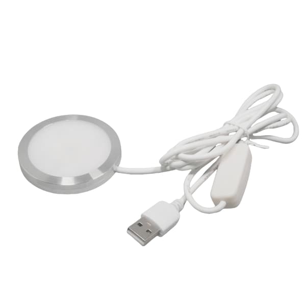 USB Strøm 5V3W LED Skrivebordslampe Rund Base LED Under Skap Puck Lys