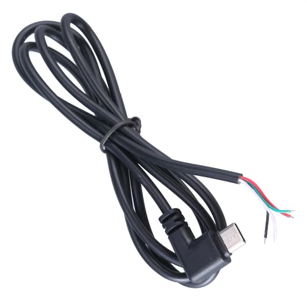 USB C han til 4-benet strømforlængerkabel Type C åben ende Pigtail-ledning 5V 3A