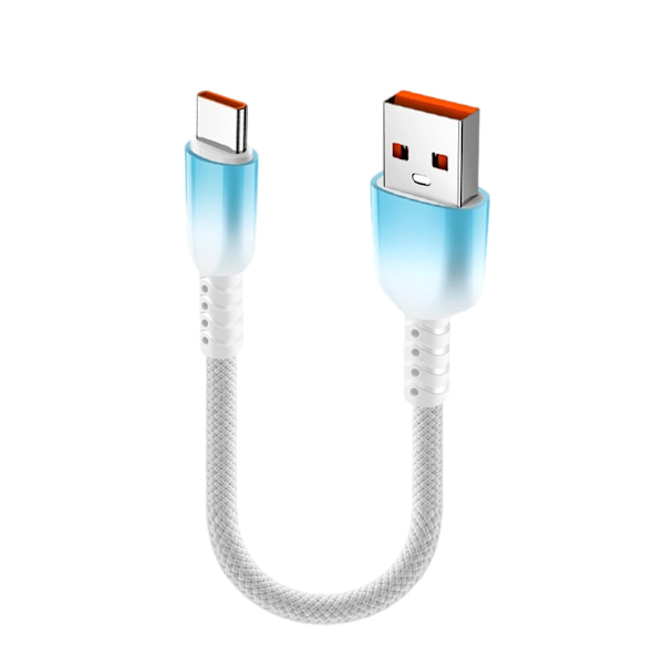 Snabbladdande Gradient USB C-kabel Kort Flätad Nylon