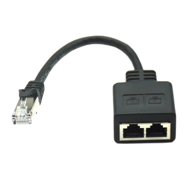 Adapterkabel Ethernet-splitter 1 till 2 kabel för LAN Ethernet-kontakt