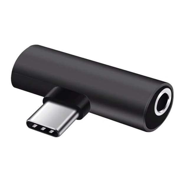 USB C til 3,5 mm hodetelefon- og laderadapter USB C til Aux-lydadapter