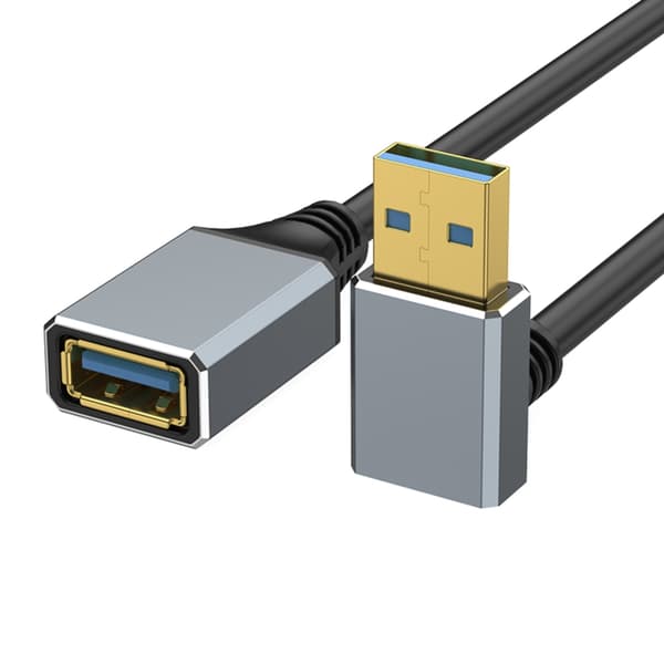 90 graders vinklet USB 3.0-forlengelsesadaptere Rask dataoverføring for USB 2.0-enheter