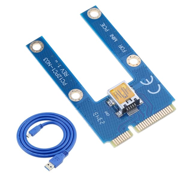 PCI-Express 16X Slots Riser Card Mini PCI-E 1X till 16X PCI-e USB 3.0 Adapter