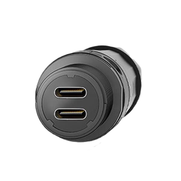 Vattentäta Dubbla USB C-kontakter 10Gbps Snabb Dataöverföring ABS