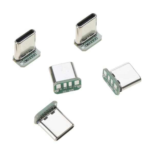 5 stk Type C-plugger hann vertikale patch-kort 16-pinners databånd USB C hann