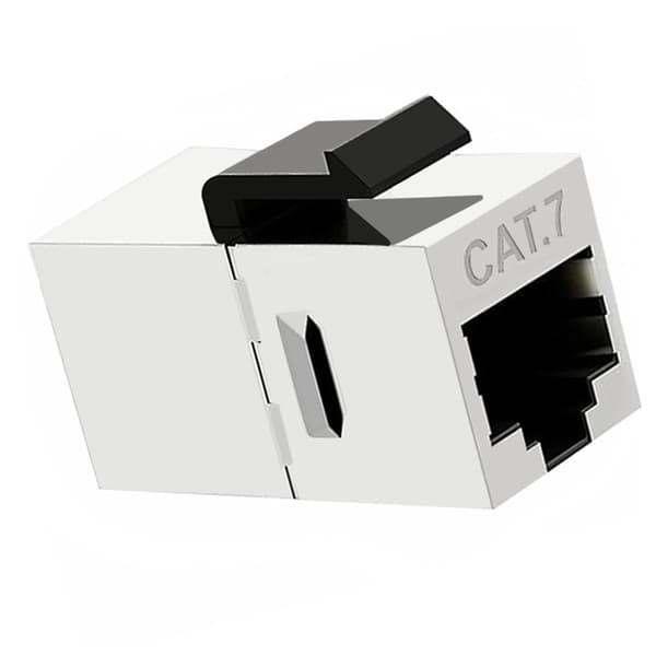 4 stk. CAT7 RJ45 Keystone-skærmede koblinger Inline hun til hun