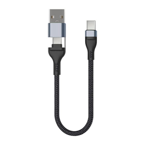 Datakabel USB+USB C til Type C Hurtigopladningskabel Kort Kabel 60W Type C