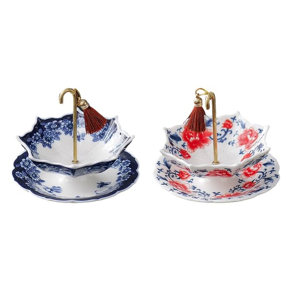 Vackert utformad paraply-keramisk tesil för att förhöja teritualen null - Peony tea drain set