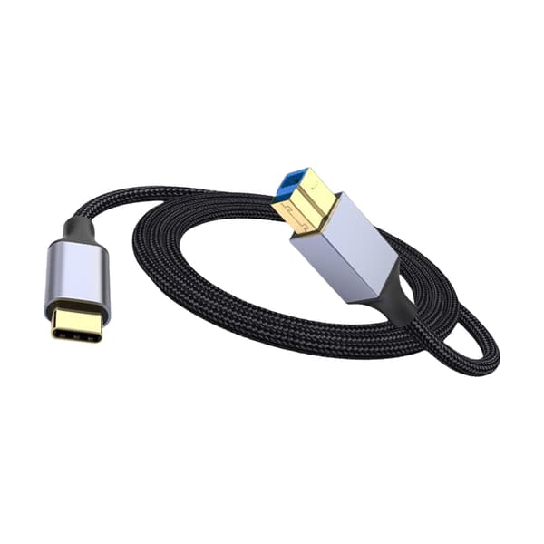 USB C til USB B hurtigopladningsdatakabel til ekstern lagring og printere