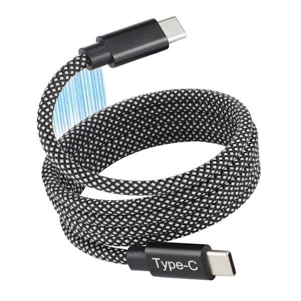 USB C Typ C Snabbladdningskabel PD60W 1M Flätad Nylonkabel E-Marker Chip