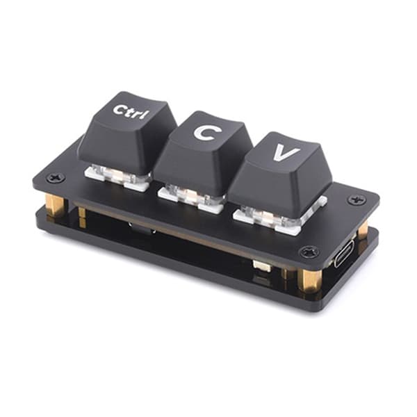 Bærbar 3-tasters minitastatur Ctrl C V Tastatur Kopier Indsæt Genvej Programmerbar