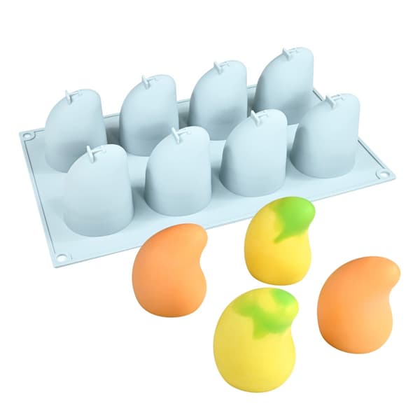 Livsmedelsgodkända silikonformar för mango, perfekta för efterrättstårtor och DIY-godis null - 15 consecutive 