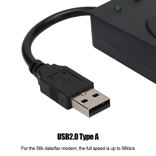USB 56K Externt Dial Up Röst Fax Data Modem Passar för Win7 Win8 Win10 XP null - 2