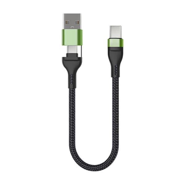 Datakaapeli USB+USB C Type C -pikalatauskaapeli lyhyt kaapeli 60W Type C