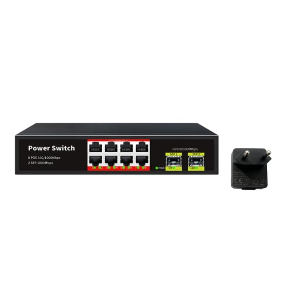 1000Mbps Gigabit POE Switchar 48V Hög Effektutgång för Kamera