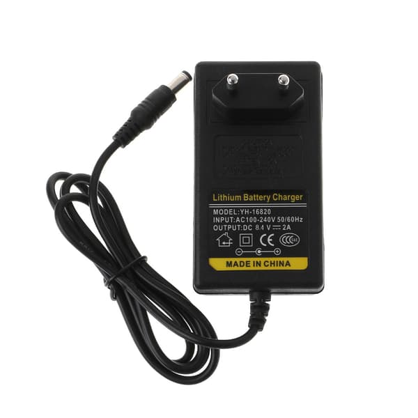8.4V/2A Litiumbatteriladdare för DC 5.5x2.1mm Polymer EU/US-kontakt EU
