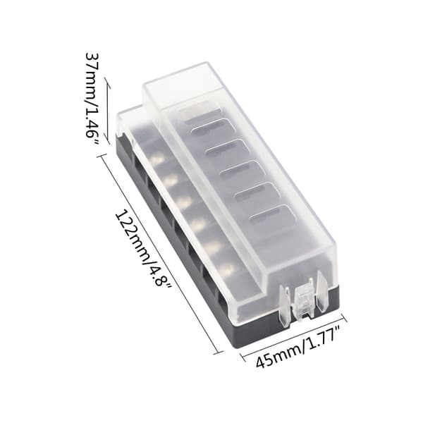 6-vägs säkringsblock bilsäkringsblock med 6 bladsäkringar och plastlock null - B