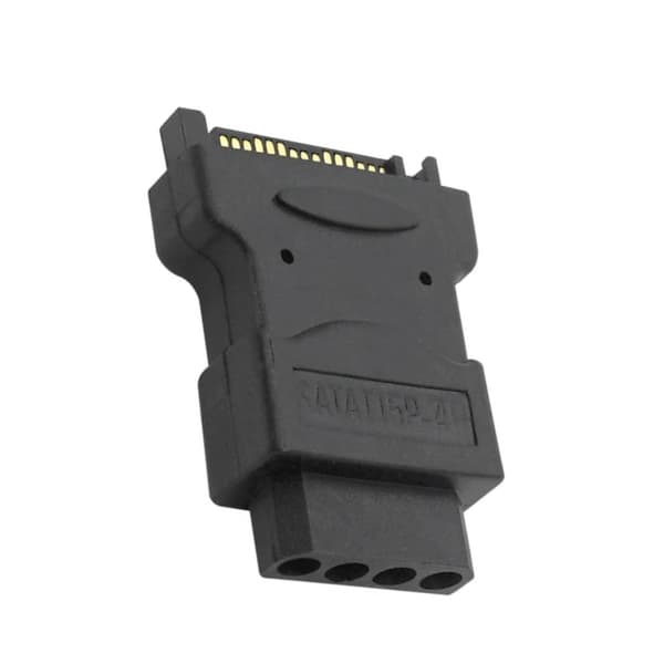 Computerstrømstik SATA 15-ben til IDE 4-ben adaptere Pladsbesparende ABS