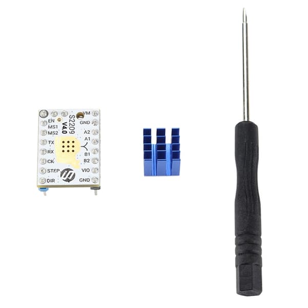 3D-printer TMC2209 V4.0 Steppermotor Driver 2.8A Peak med køleplade Støjsvag