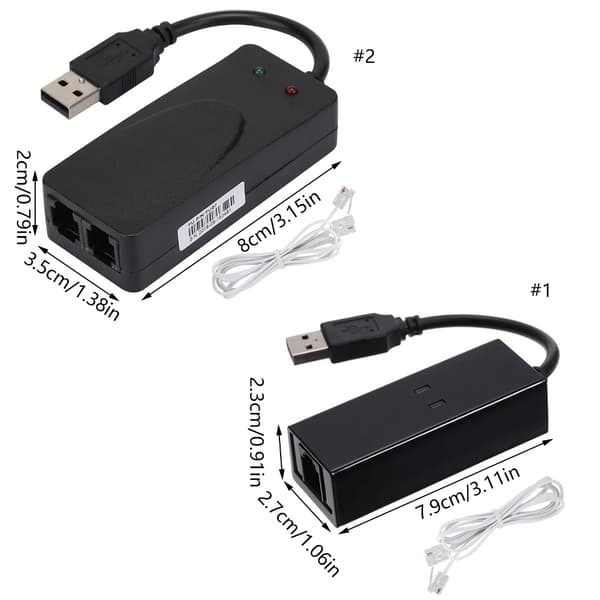 USB 56K Externt Dial Up Röst Fax Data Modem Passar för Win7 Win8 Win10 XP null - 2