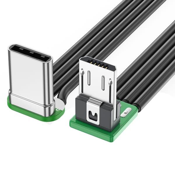 USB C til USB-kabel Hurtig USB C-adapter 480 Mbps 90 graders vinkelstik