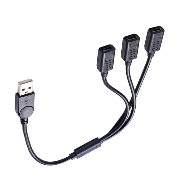 3 i 1 Type C Splitter Hurtig Dataoverførsel Stik til Telefon Laptop Tilbehør