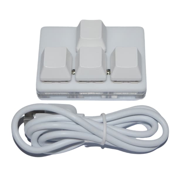 USB 4-knapps knappsats enhands mekaniskt speltangentbord programmeringsknappsats