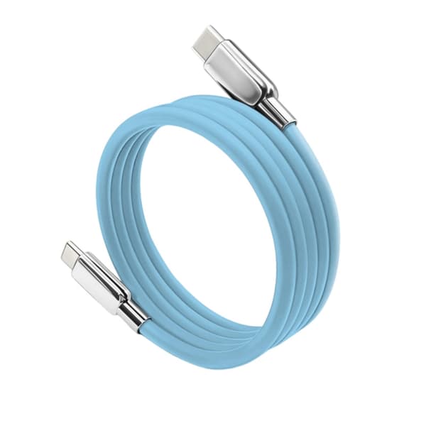 Silikone USB C til USB C-kabel 100W USB C Hurtigopladningskabel Magnetisk