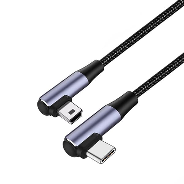 Rettvinklet USB 2.0 Type C til USB hann-omformerkabel for kamera