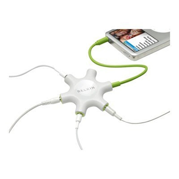 Belkin RockStar 5-Jack 3.5 mm Audio Headphone Splitter Vit