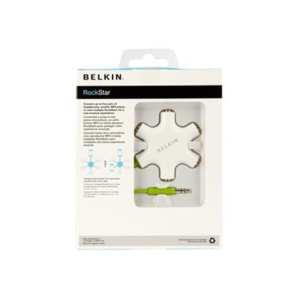 Belkin RockStar 5-Jack 3.5 mm Audio Headphone Splitter Vit