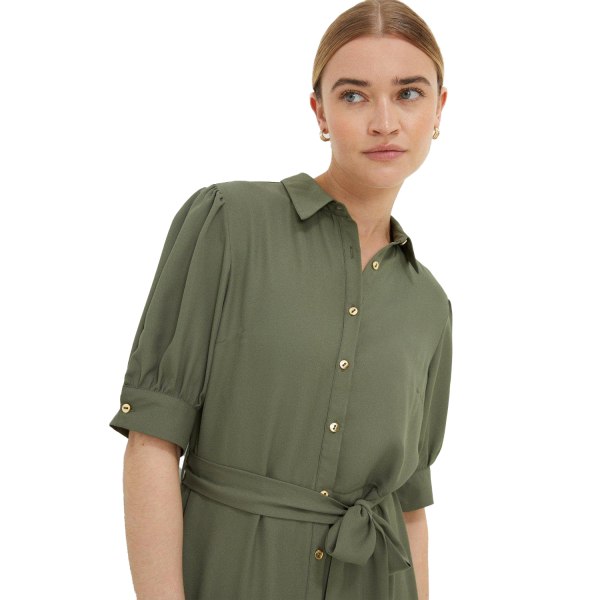 Dorothy Perkins Midi-skjortekjole for damer/damer Khaki Khaki 12 UK