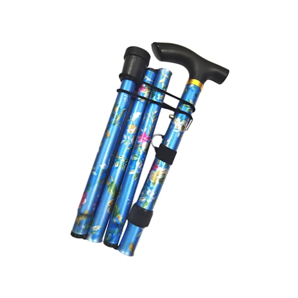 1/2/3 kokoontaittuva sauva säädettävä 5-osainen käsimatkasauva sininen 84-93cm Blue 84-93cm 1Set