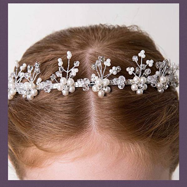 Flower Girl håraccessoarer, 2-pack Princess Wedding Hair Access