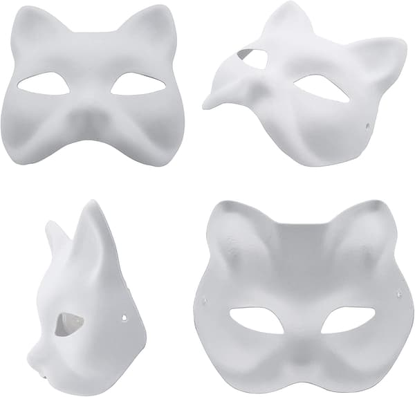 Rævemasker til Halloween, 5-pak
