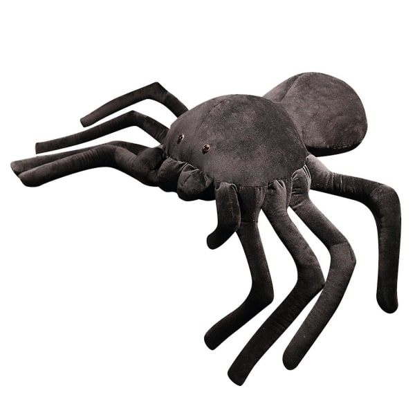 Svart spindel plysch samlarobjekt dekorativa stora ögon Tarantula fylld leksak Mjuk