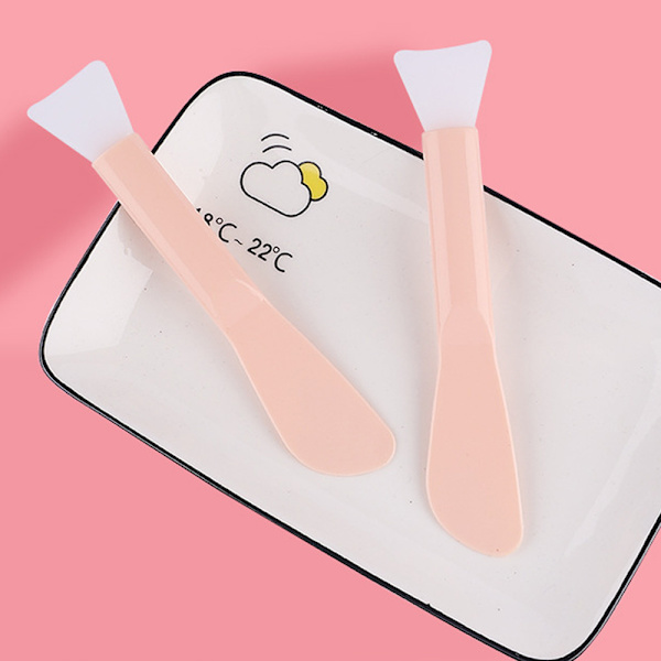 2 stk Silikonebørster Double Heads Beauty Tool Mask Applikator