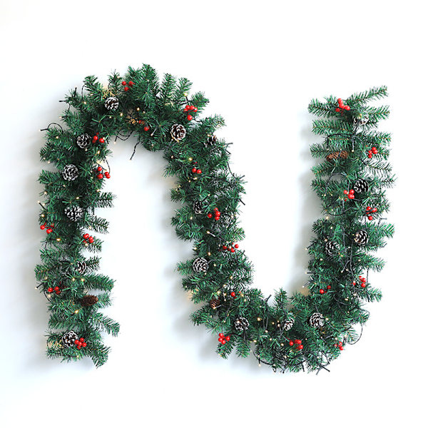 Christmas Garland 10FT Outdoor Xmas Garland Pine Garland kanssa