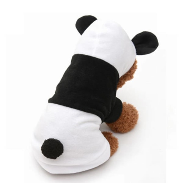 Lemmikkieläimet syys- ja talvivaatteet, Panda Baby musta ja musta Black XL