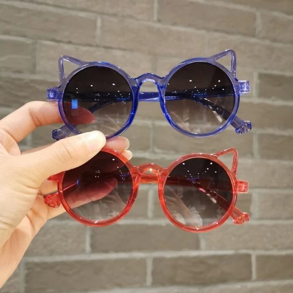 Children's Cartoon Sunglasses Fashionable Personality Cute Mulitple-Colors Cat Ears UV Protection Sunglasses Eyewear Eyegl as the picture show