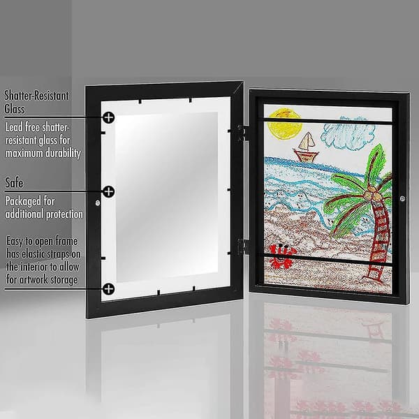 Barnkonstramar Front-öppna Enkelt byte Konstramsteckningar Artwor White