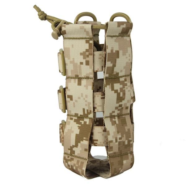 Multifunksjonell vannflaskeholderpose Justerbar vannkoker med doble fatspenner Outdoor Des Desert Without Shoulder Strap