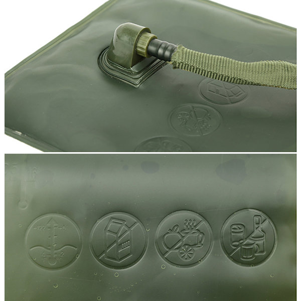 Vesipussi Sisäpussin vaihto Ulkomatka Vesirakko Army vihreä Army green 3L