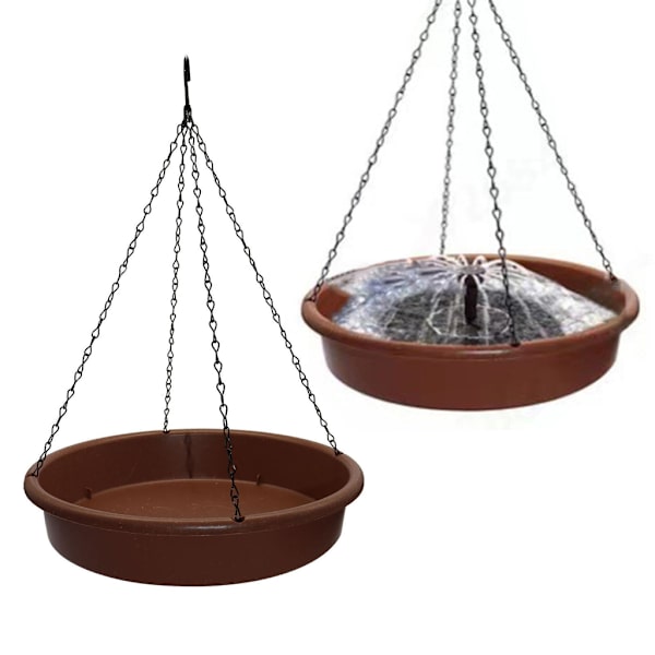 Fågelmatare för utomhus fågelbad för utomhus Fröbräda för hängande solvattenbassäng för utomhusträdgård Sprinkler pump